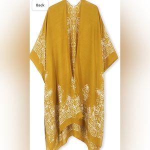 Yellow/Mustard Kimonos for Women/Swimsuit Coverup